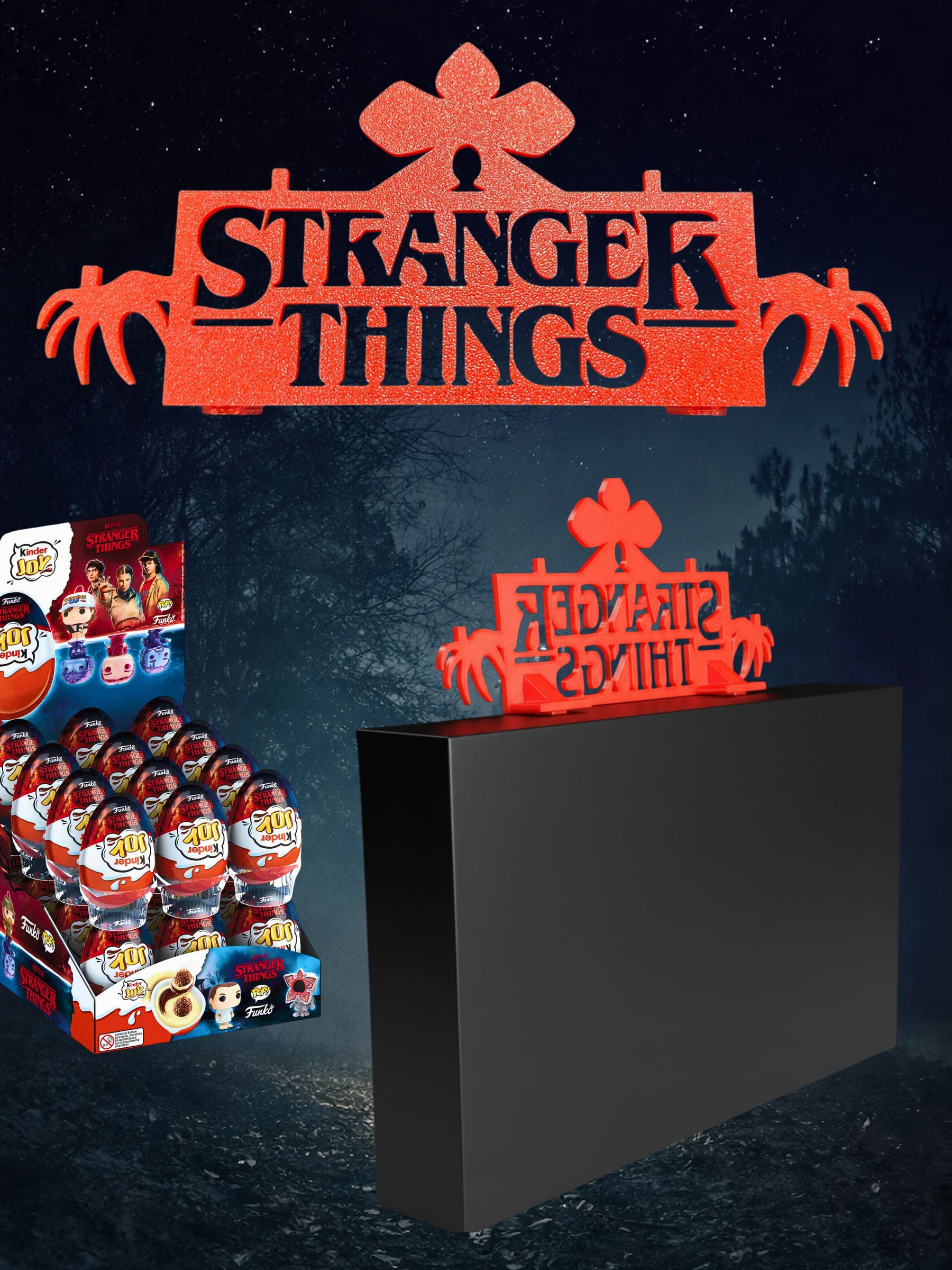 Подставка - полка для фигурок kinder joy stranger things очень странные дела — ракурс 4